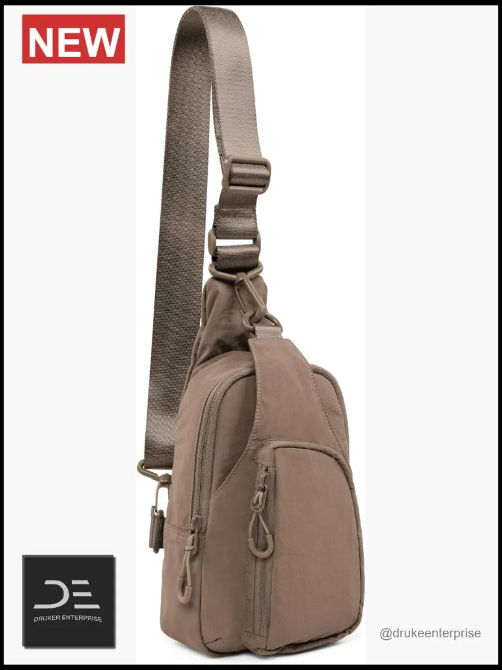 Sling Bag with Adjustable Straps Crossbody Lightweight Backpack Hiking Travel